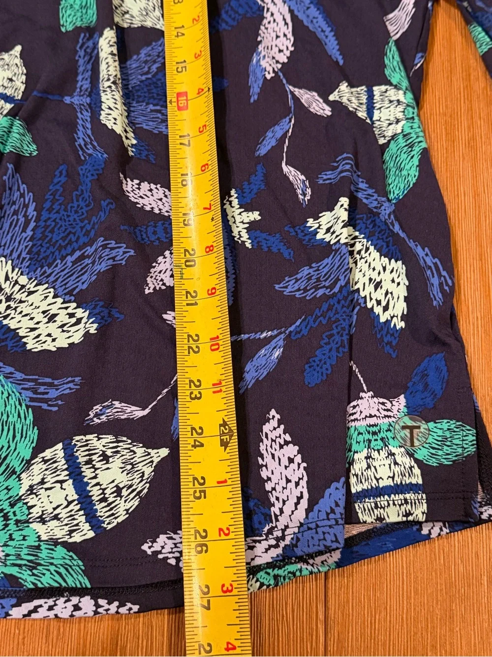 Tribal Sport UPF 50+ Floral Quarter Zip Performance Top Navy Blue XL